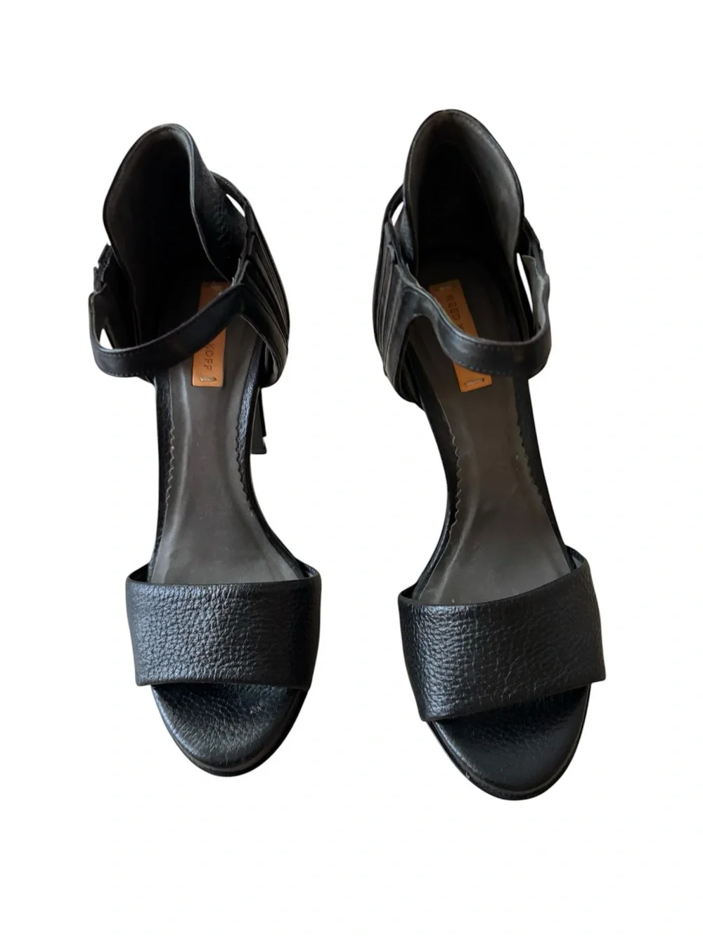 Reed Krakoff Black Leather High-Heel Sandals – Size 37 – Made in Italy